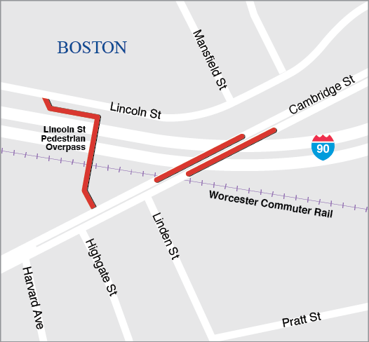 Boston: Deck Replacement, B-16-056, Cambridge Street Over Interstate 90, Includes Preservation of B-16-057, Lincoln Street Pedestrian Overpass over Interstate 90